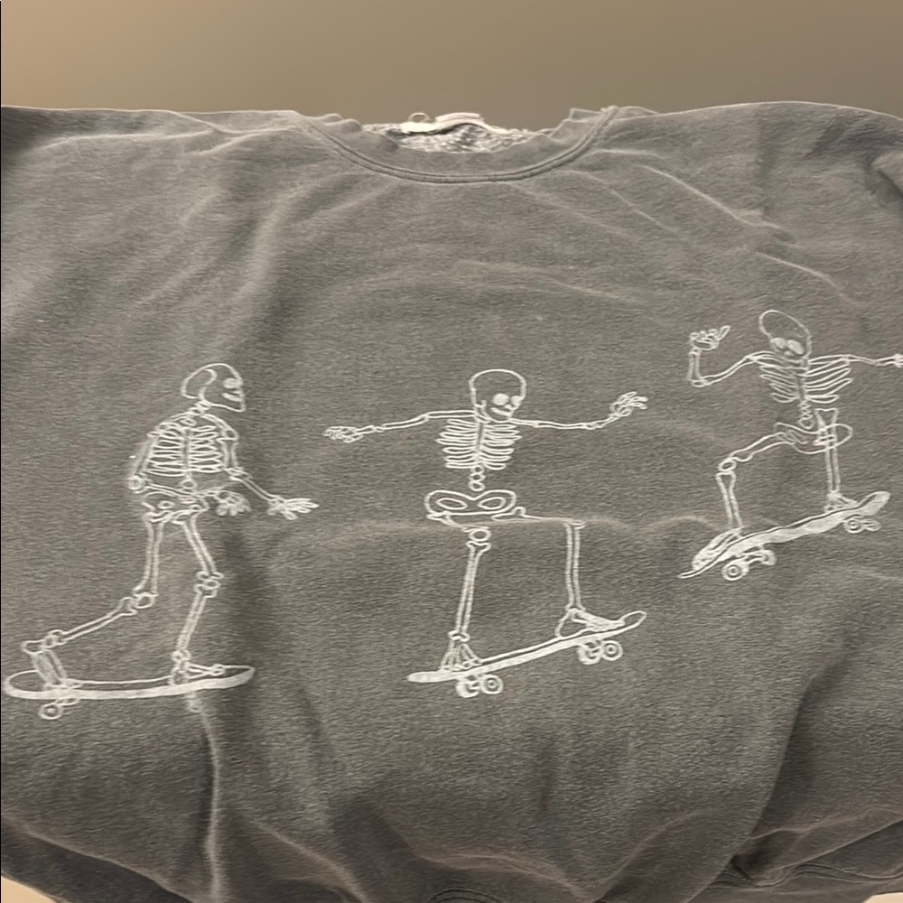 Urban Outfitters Gray Skeleton Sweater